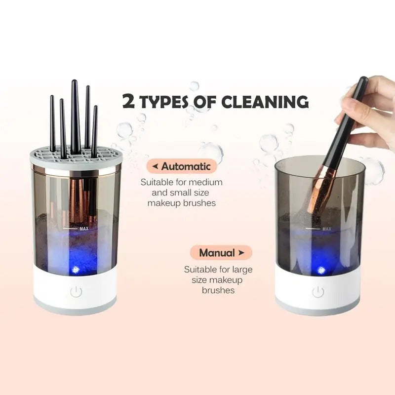 🎖️Electric Makeup Brush Cleaner with Universal Silicone Cap