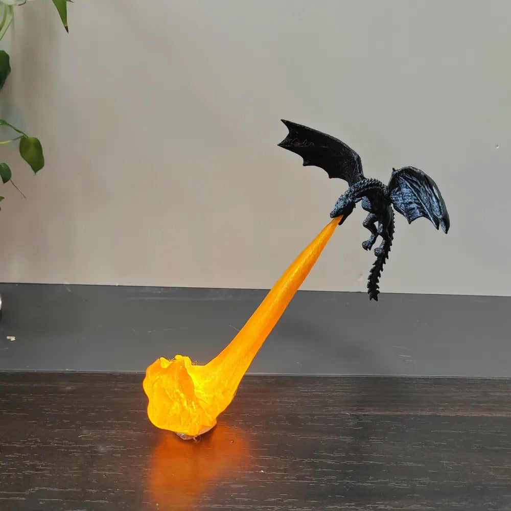 🎖️Dragon Bookends, 3D Fire Breathing Flying Dragon Resin Book Stoppers
