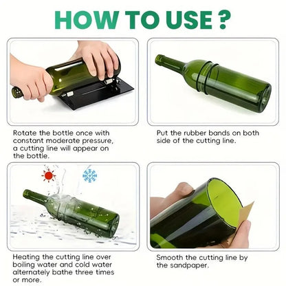 🎖️Glass Bottle Cutter, Multifunctional Glass Cutter Tool