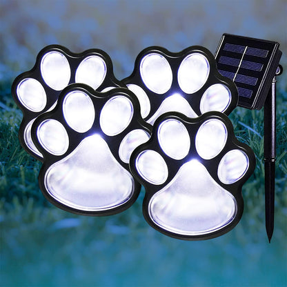 🎖️Paw Print Solar Lights - Set of 4 Pack Dog Animal Lights Waterproof
