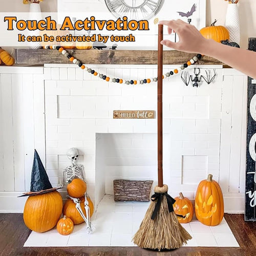 🎖️Dancing Witch Broom Touch Activated Halloween Decorations