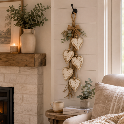 🔥🤎 Hanging Heart Wall Decor