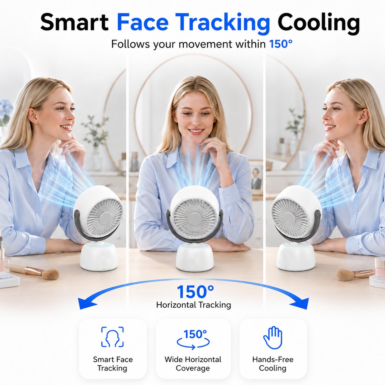 🔥🤖Smart Auto Tracking Desk Fan