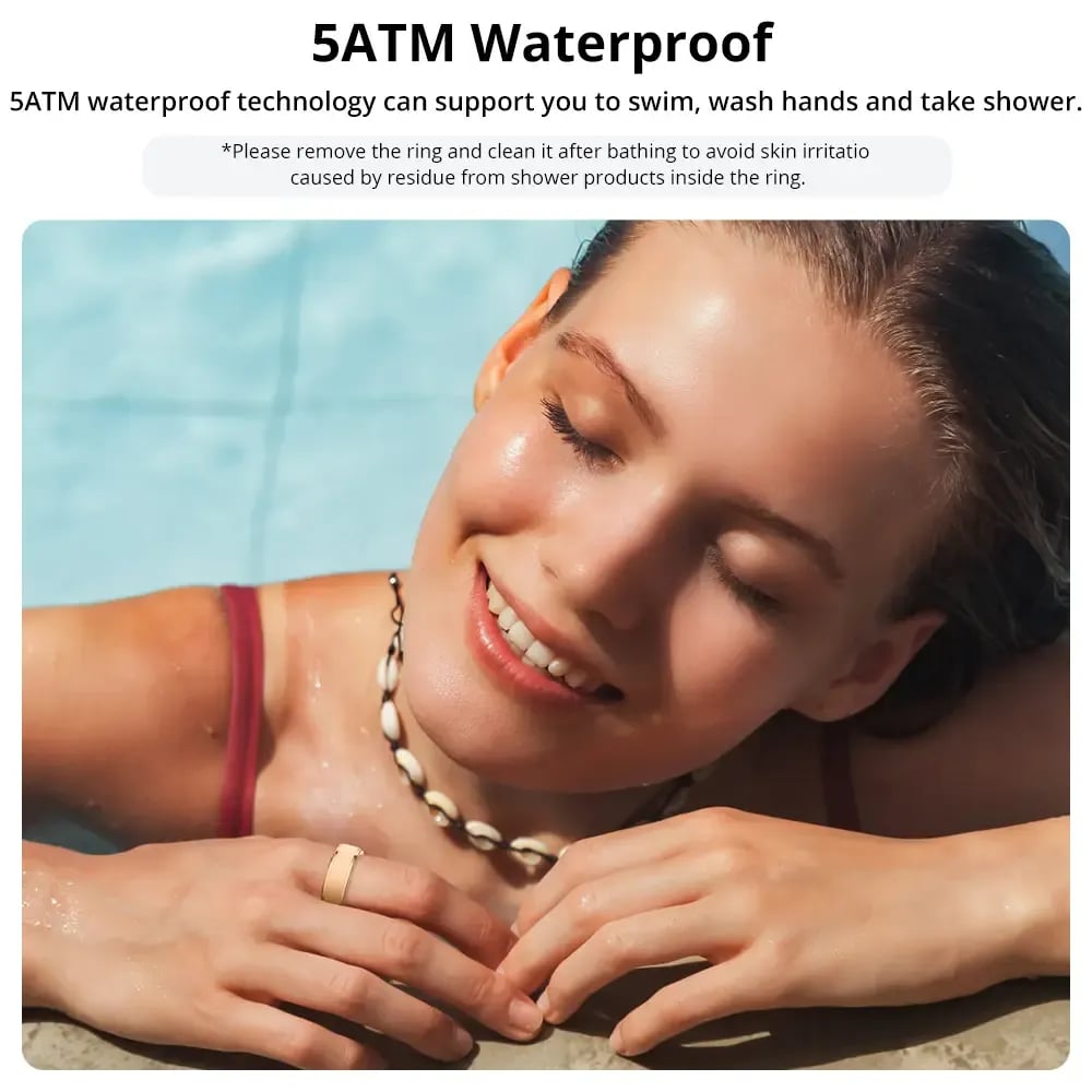 ✨💍 Smart Ring 5ATM Waterproof  – Women & Couples Wearable Fitness Smart Ring with App Tracking | Stylish Tech Gift for Him & Her