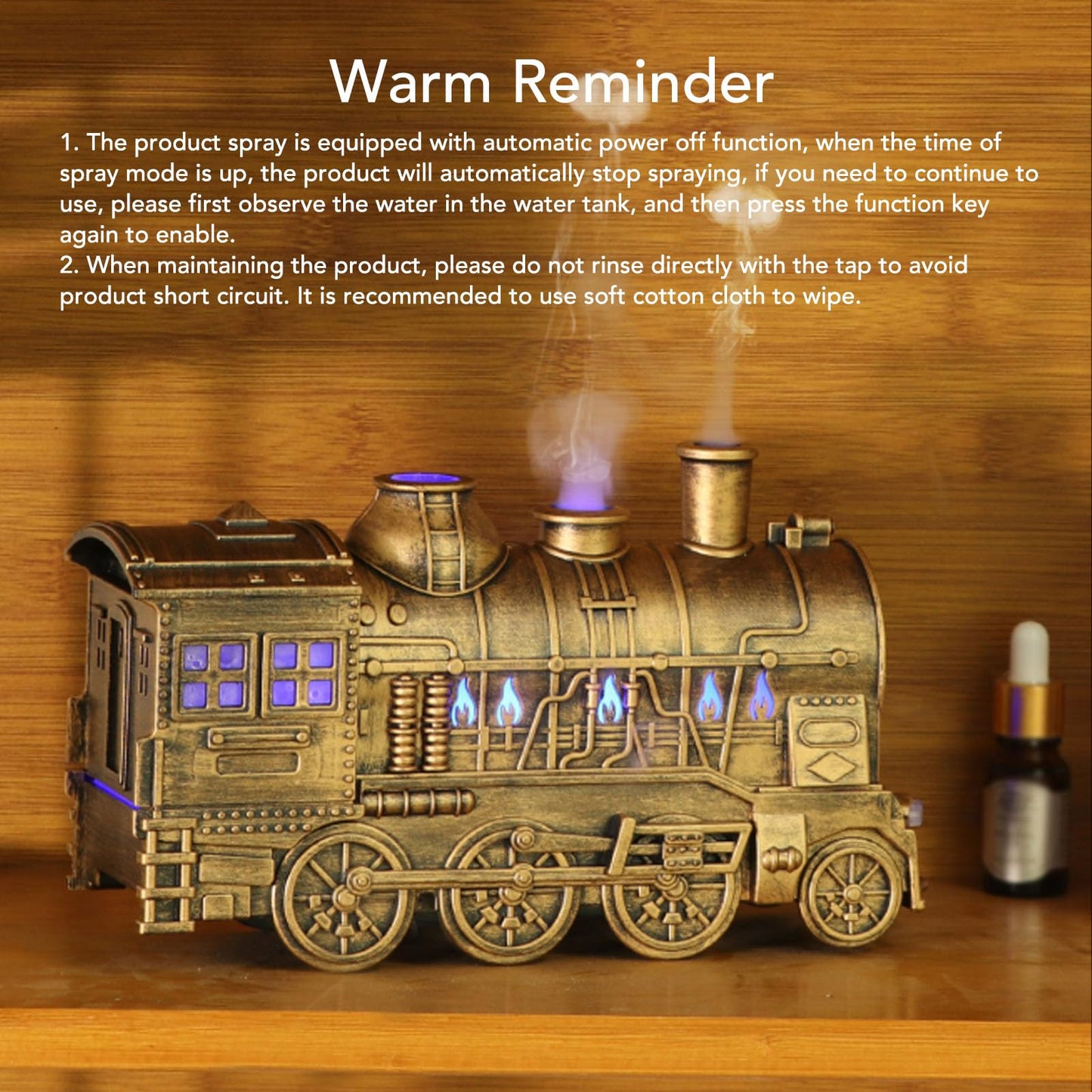 🔥🚂 Vintage Train Dual Mist Aroma Diffuser