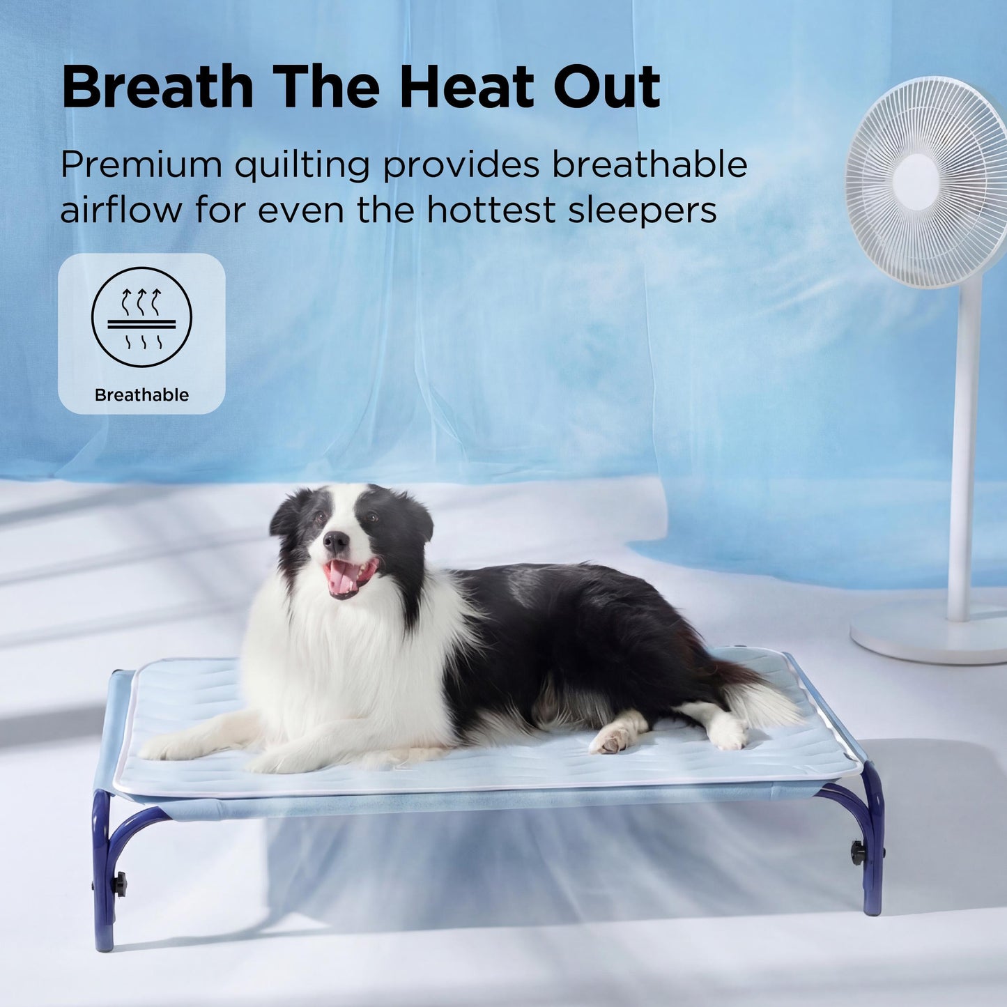 ✨🐶Washable Cooling Dog Mat, ❄️Non-Slip Summer Crate Bed for Large Dogs, No Gel & No Electric