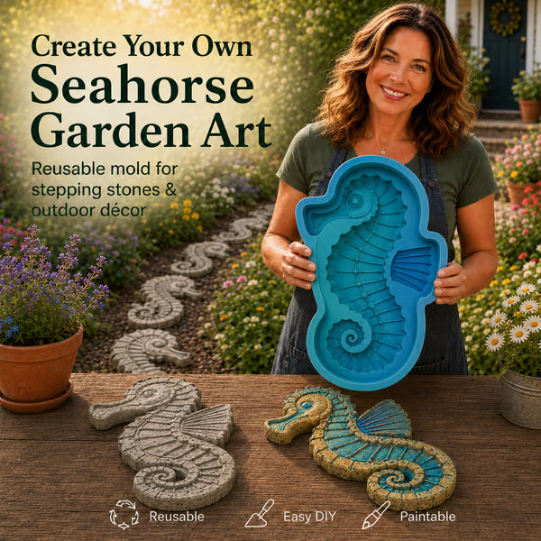 🔥LAST DAY 50% OFF - 🌊 Reusable Ocean Theme Garden Art Mold – Make Your Garden Truly One of a Kind