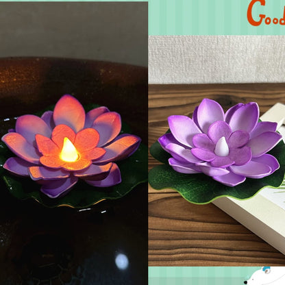 🔥Water Floating Lotus Flower Led Candle(6 of pack)