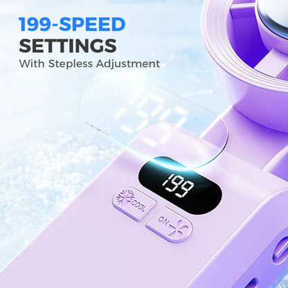 🎖️Portable fan Handheld High Speed Fan