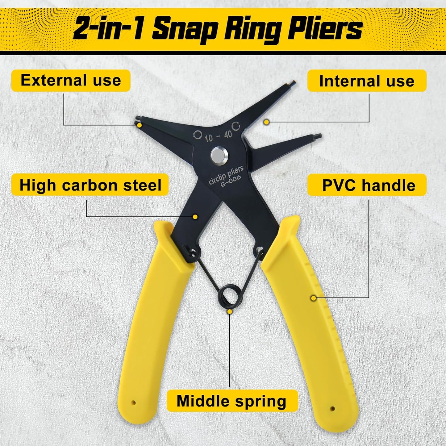 🔥2 PCS SET🔥 2-in-1 Internal & External Circlip Pliers 10-40mm