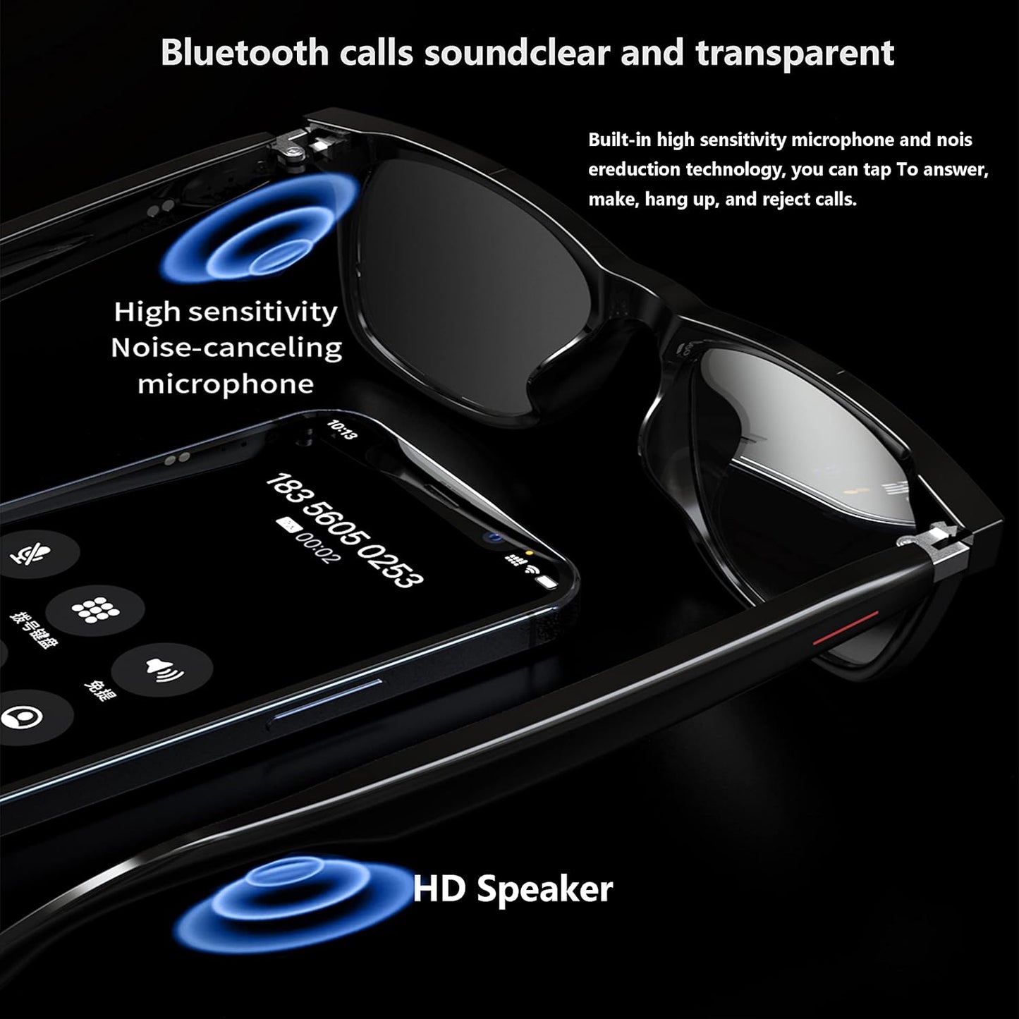 🔥Last Day Promotion 49% OFF🔥- HY-C8 AI Wireless Bluetooth Translation Glasses