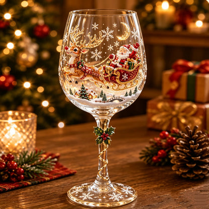 🔥Christmas 3D Wine Glass Collection Gift Box Set✨