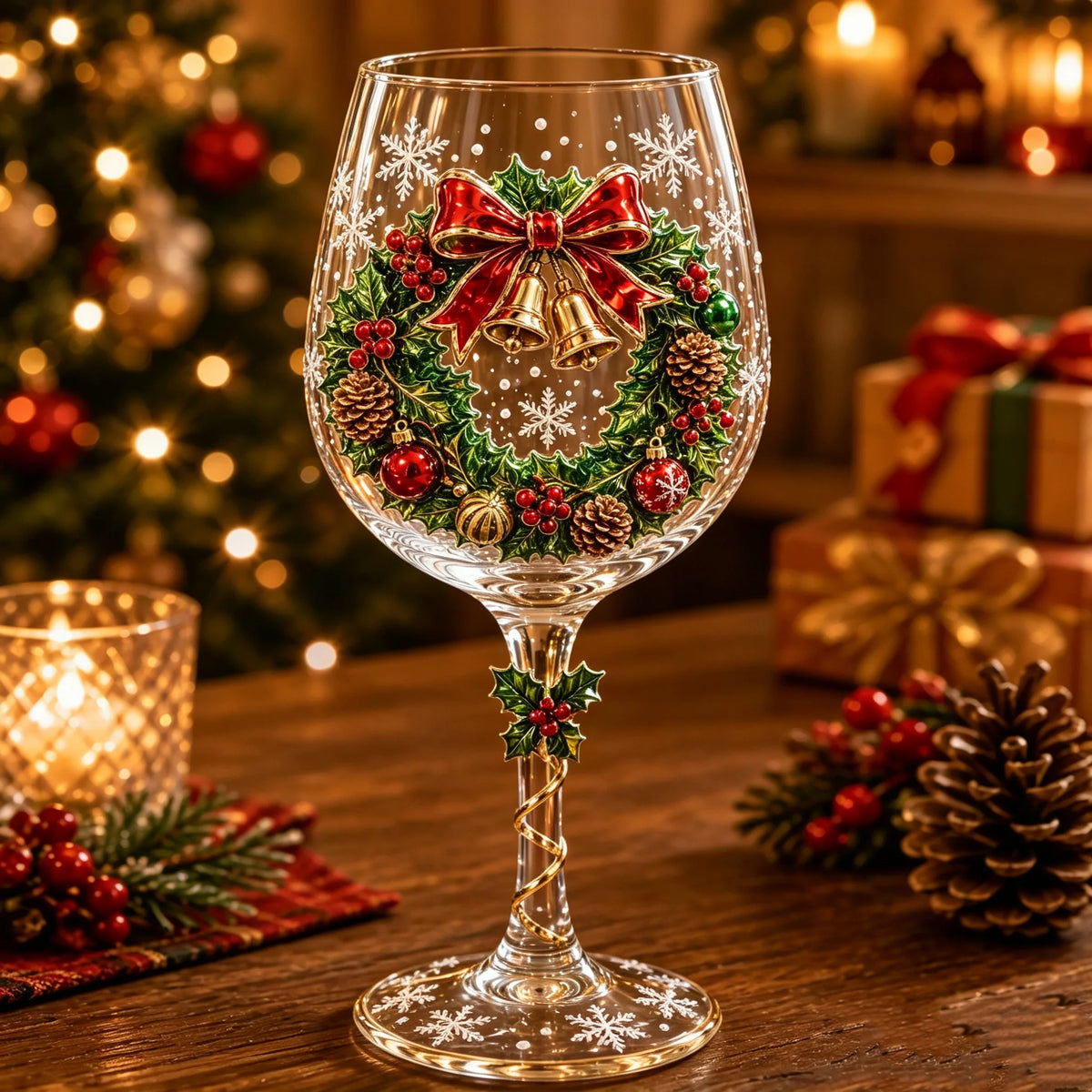 🔥Christmas 3D Wine Glass Collection Gift Box Set✨