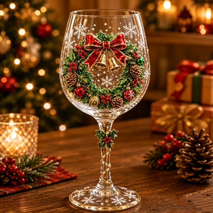 🔥Christmas 3D Wine Glass Collection Gift Box Set✨