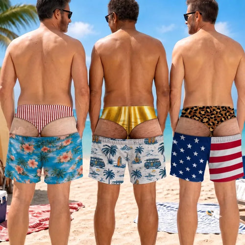 🔥Funny Patriotic Men Swim Trunks