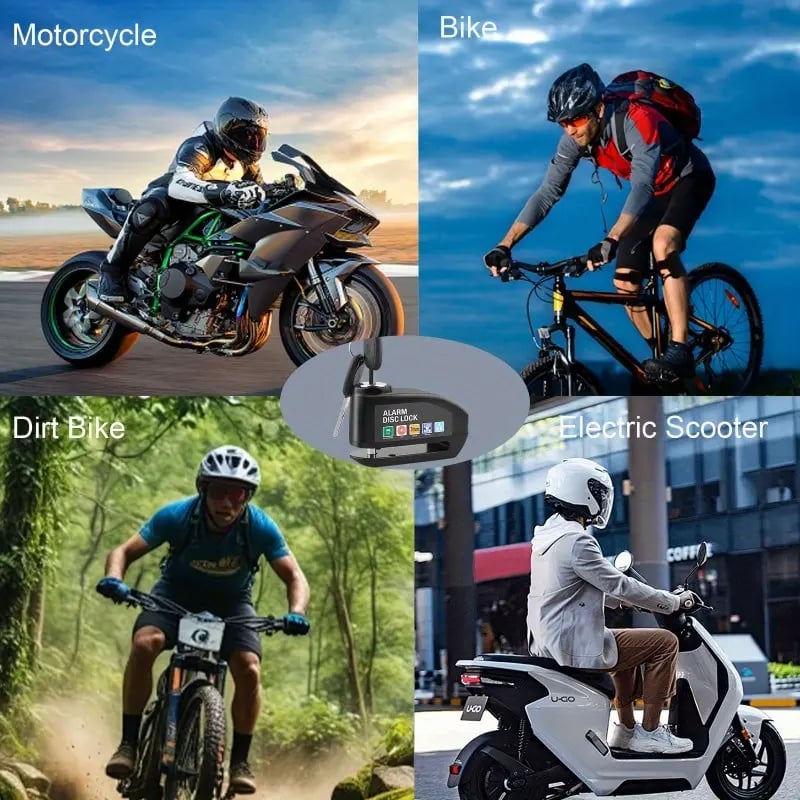 ✨High Decibel Smart Disc Brake Lock Dual Protection for Motorcycles Bikes and E Bikes