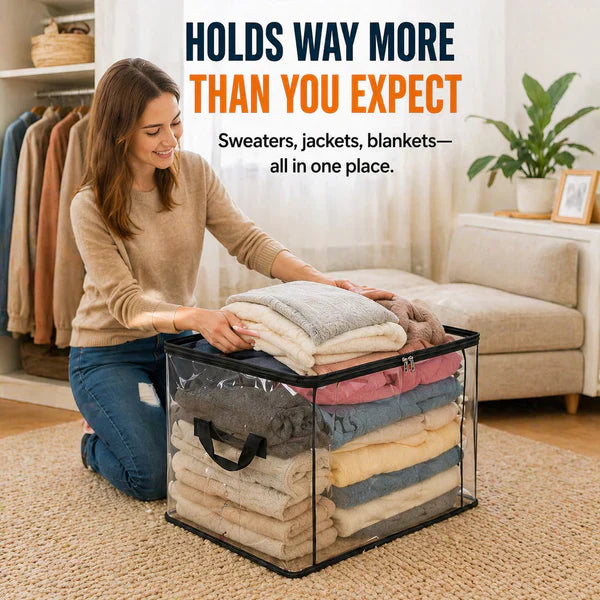 🎖️📦Large Heavy-Duty Thick Plastic Clear Storage