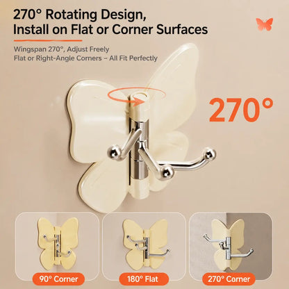 ✨2026 SALE - 🦋No Drilling Swivel Butterfly Hook
