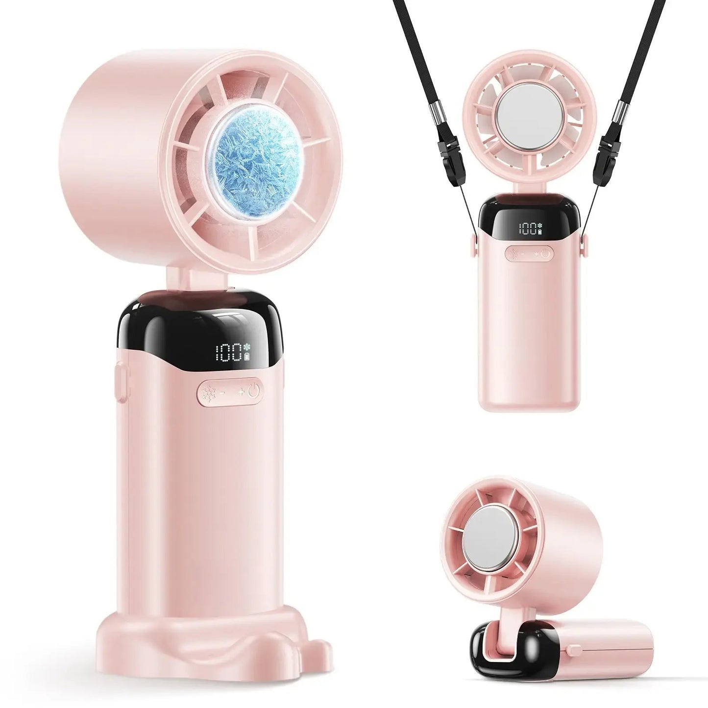 🔥2026 Upgraded Multifunction Portable Fan – 4-in-1 Handheld, Desk & Neck Fan with 200 Adjustable Speeds, 21,000 RPM Turbo, 3600mAh USB Rechargeable, Foldable & Adjustable for Travel & Home ❄️💨