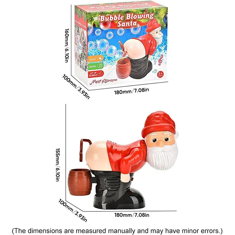 🔥🎅 Funny Santa Bubble Machine | Bubbles, Music & Flashing Lights for Holiday Fun 🫧