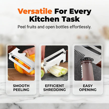 🔥3-in-1 Scallion Shredder & Peeler Kitchen Tool