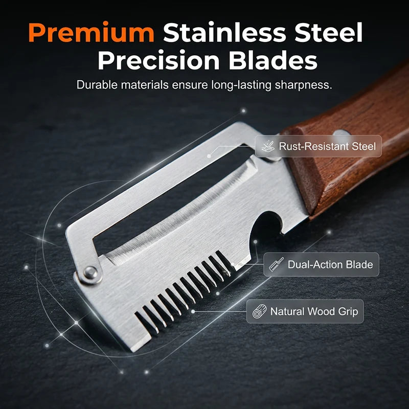 🔥3-in-1 Scallion Shredder & Peeler Kitchen Tool