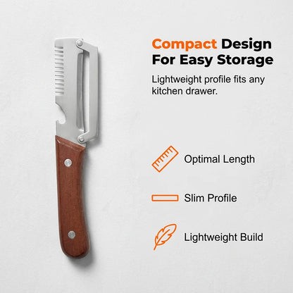 🔥3-in-1 Scallion Shredder & Peeler Kitchen Tool