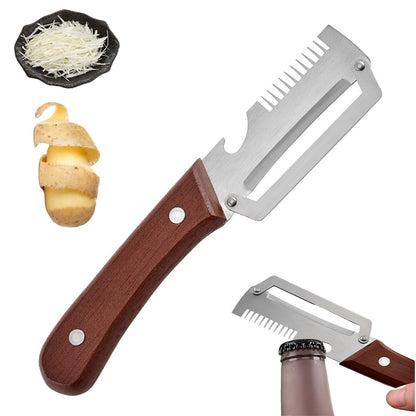 🔥3-in-1 Scallion Shredder & Peeler Kitchen Tool
