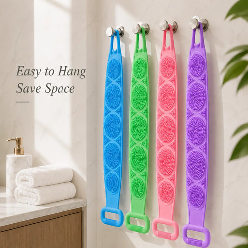 🔥Silicone Bath Brush, Double-Sided Back Scrubber for Body Cleansing & Exfoliating