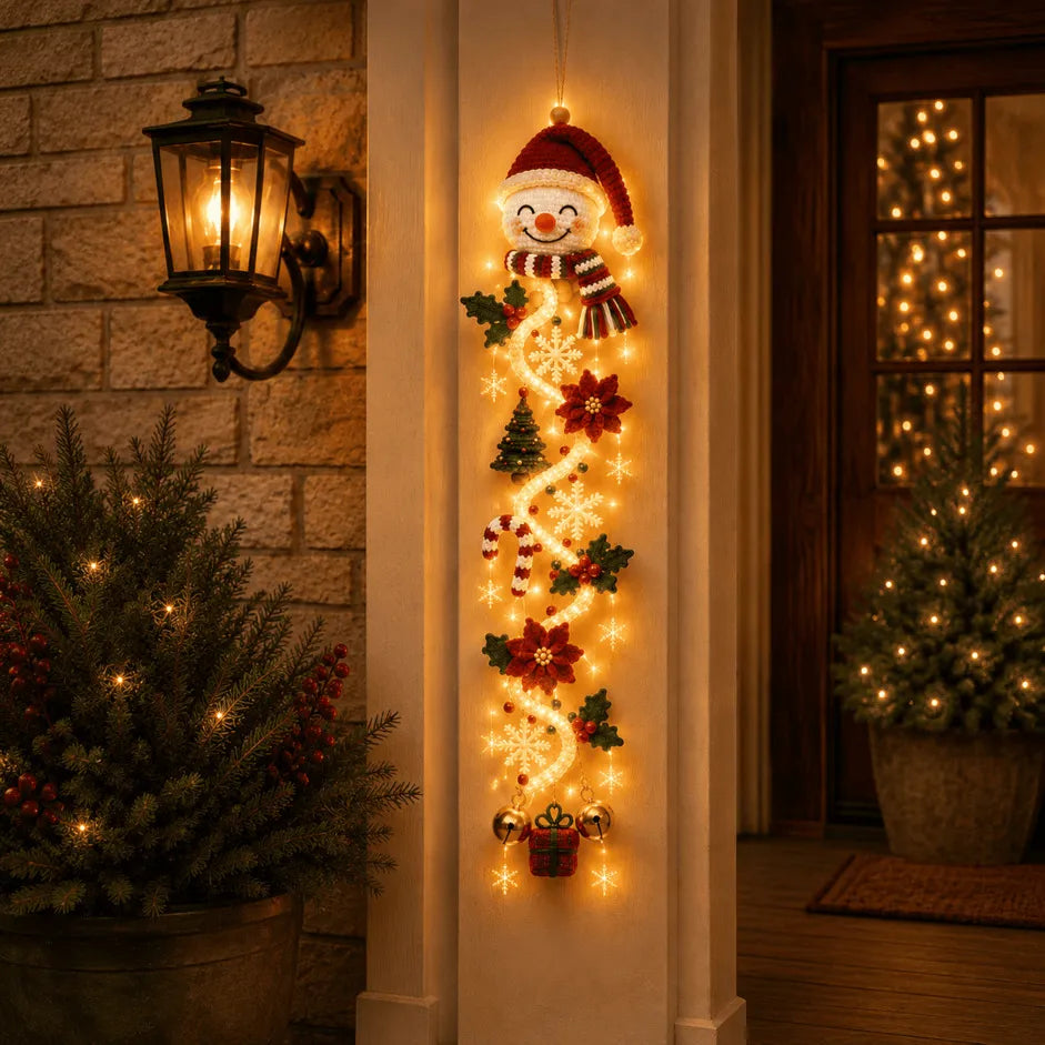 🔥🎄Glowing Christmas Door Hanger | 6 Festive Lighted Designs with Warm Glow