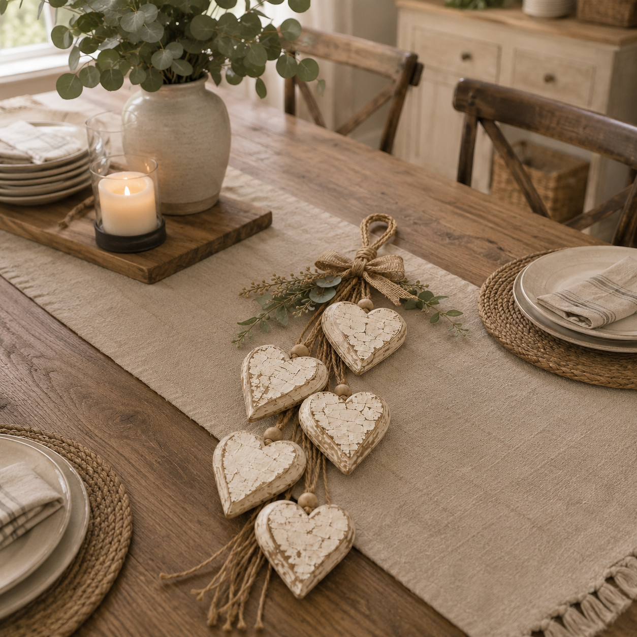 🔥🤎 Hanging Heart Wall Decor