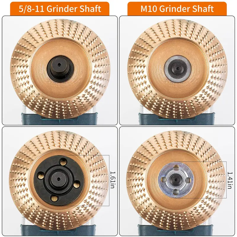 3-Pack Wood Carving Disc – Heavy Duty Grinding & Shaping Wheels – Universal Angle Grinder Attachment for Woodworking 🛠️