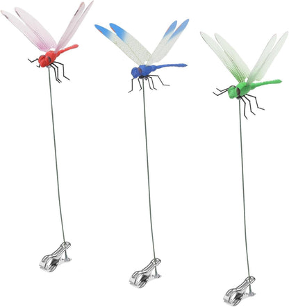 🎖️2026 Summer Hot Sale 49% OFF🔥24 Pack 3D Dragonfly Clips, Fake Dragonflies with Stakes