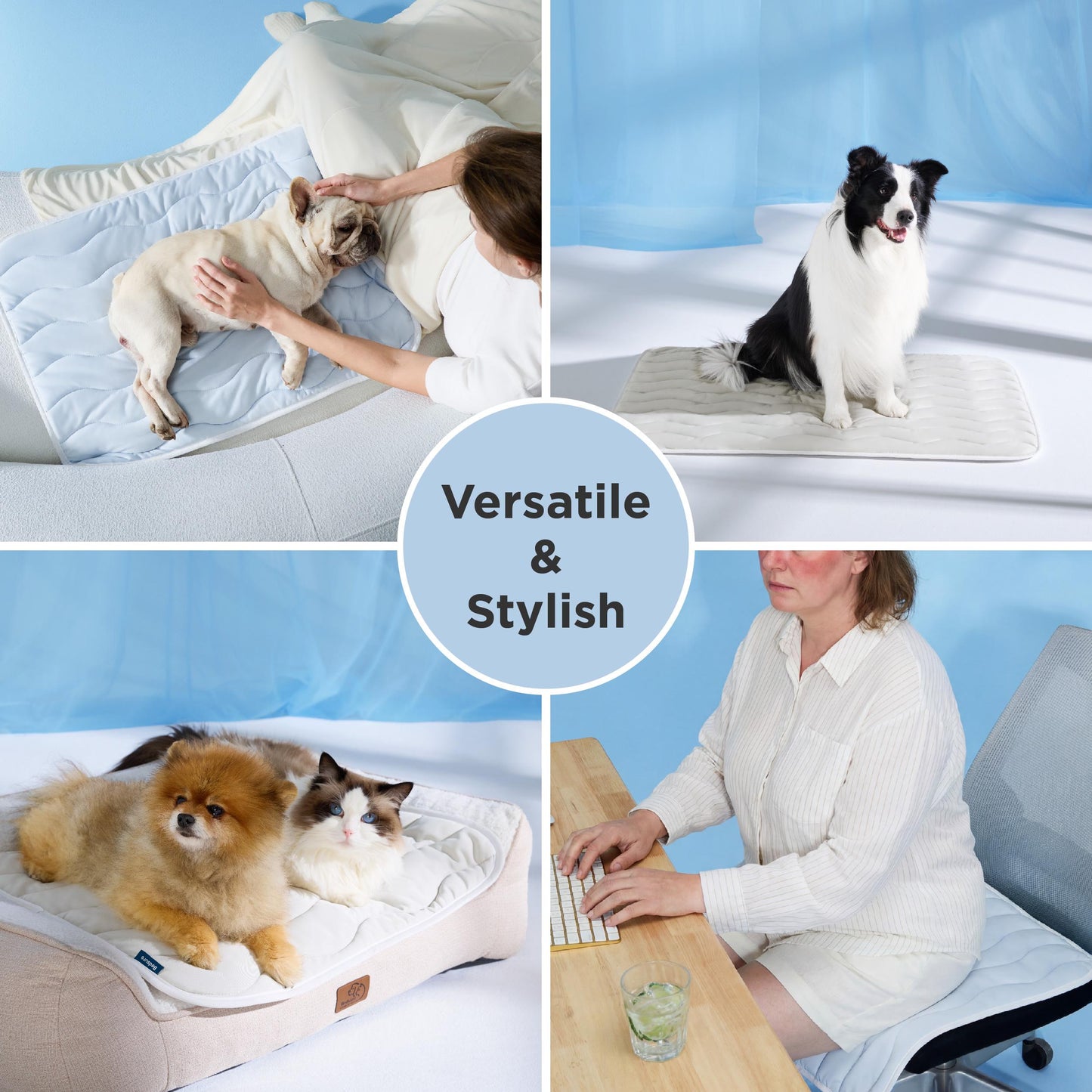 ✨🐶Washable Cooling Dog Mat, ❄️Non-Slip Summer Crate Bed for Large Dogs, No Gel & No Electric