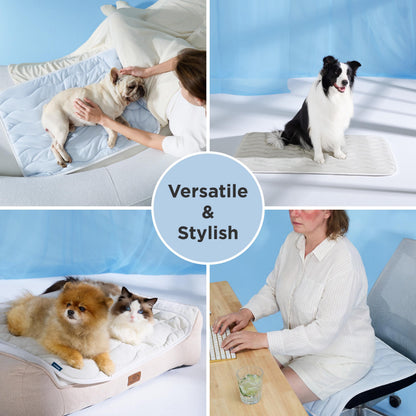 ✨🐶Washable Cooling Dog Mat, ❄️Non-Slip Summer Crate Bed for Large Dogs, No Gel & No Electric