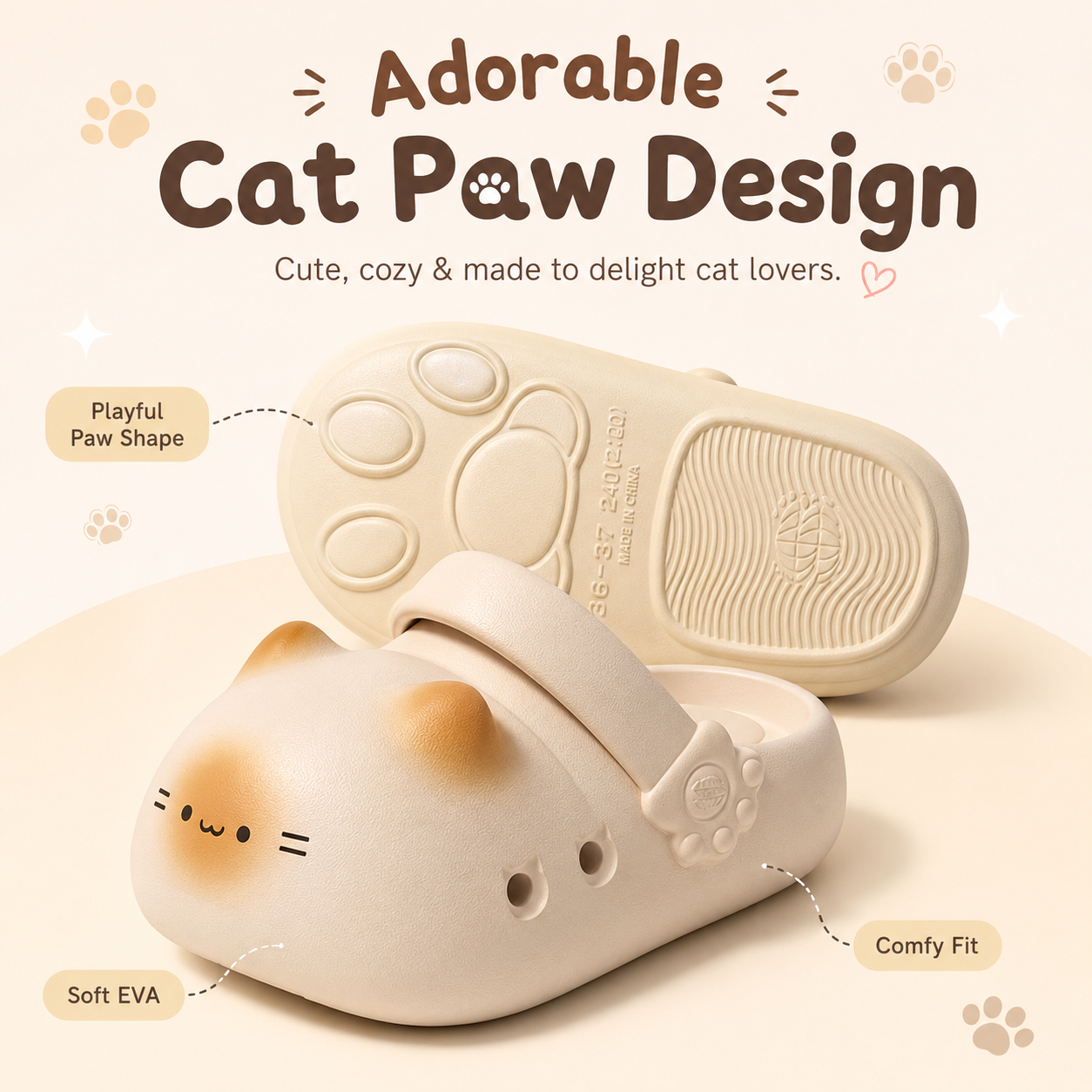 🎖️Cat Paw Slippers for Men & Women