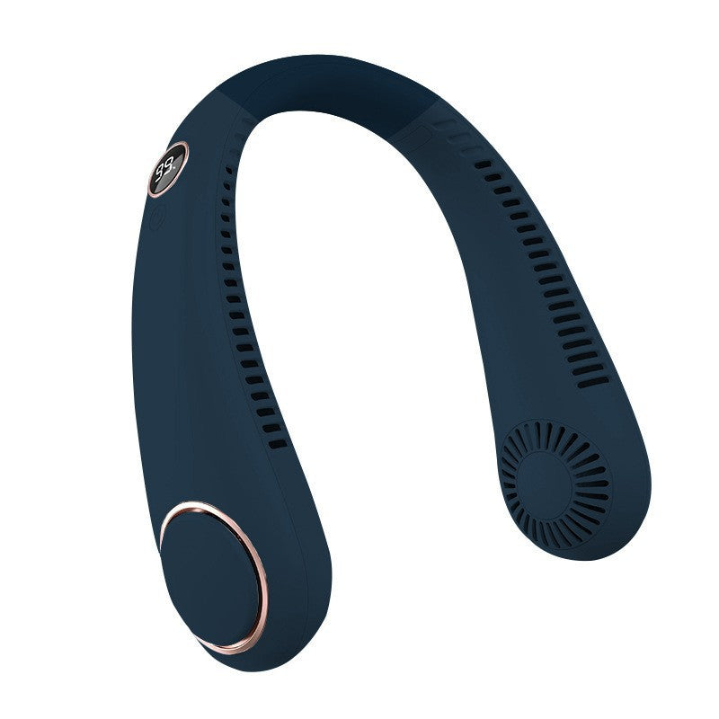 🎖️New Mini Neck Mounted Fan Portable Bladeless Neck USB Rechargeable Air Cooler