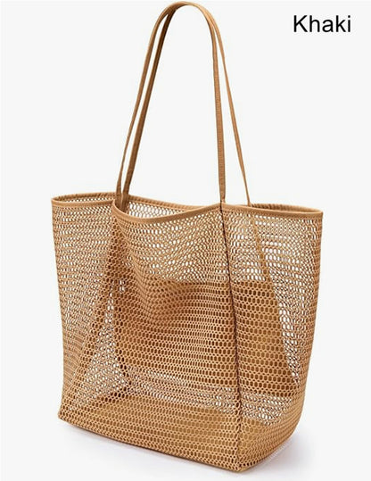 🎖️Mesh Beach Tote Womens Shoulder Handbag