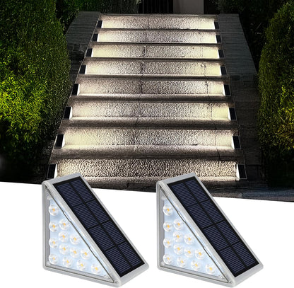 🎖️LED Solar Step Lights Waterproof Outdoor Stair Lights