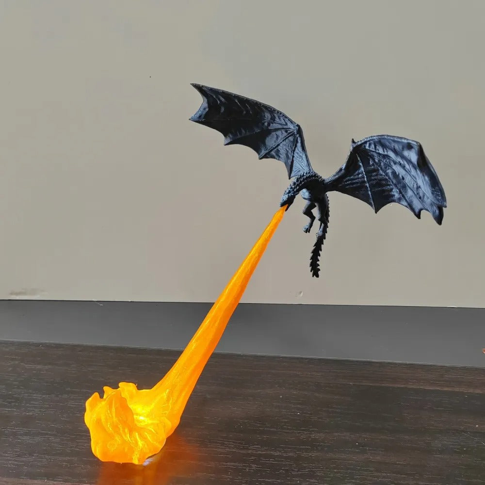 🎖️Dragon Bookends, 3D Fire Breathing Flying Dragon Resin Book Stoppers