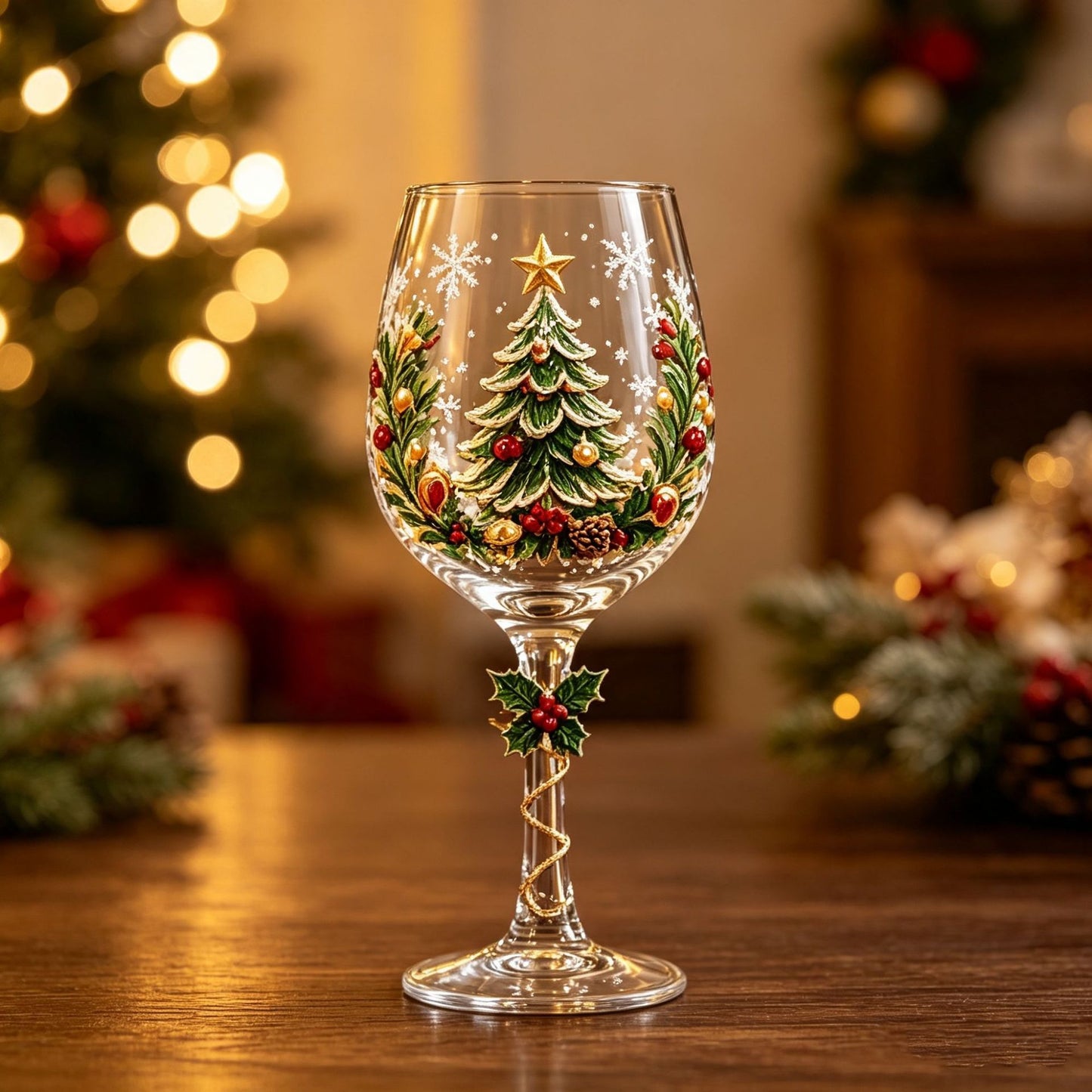 🎖️Christmas Wine Glass Collection Gift Box Set, Santa Christmas Wine Glass
