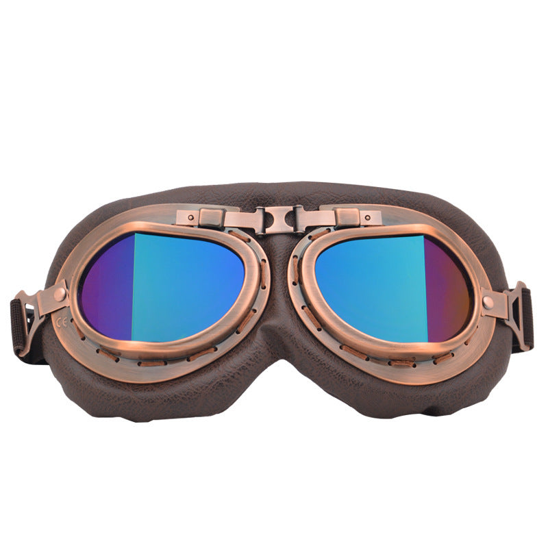 🎖️Peicees Vintage Helmet Goggles Motorcycle Goggles Bike Motorcross Pilot Goggle