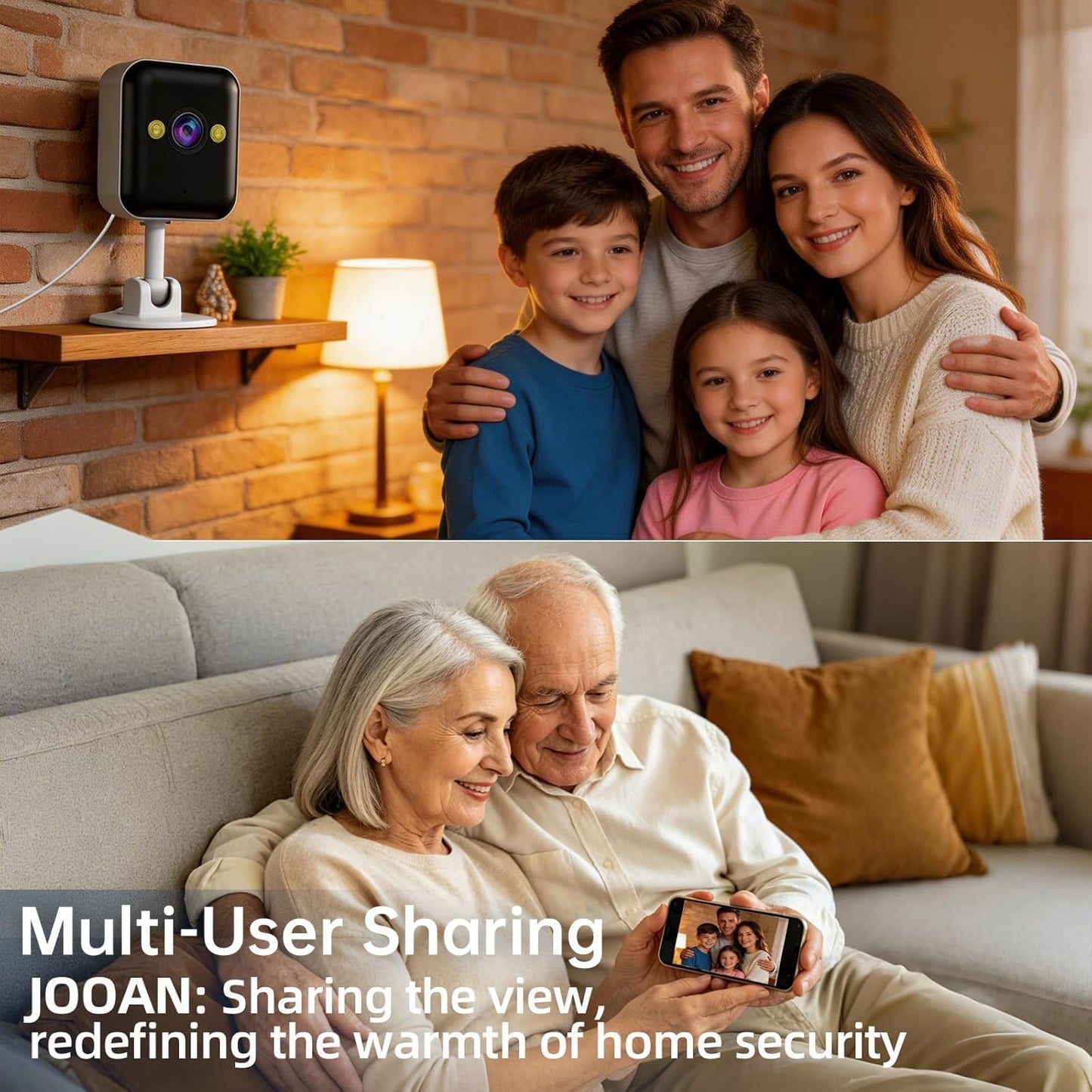 🎖️Indoor Outdoor Security Camera, 2.4G WiFi, IP66 Waterproof