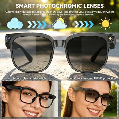 🔥Smart AI Camera Glasses with 8MP Photochromic Lenses