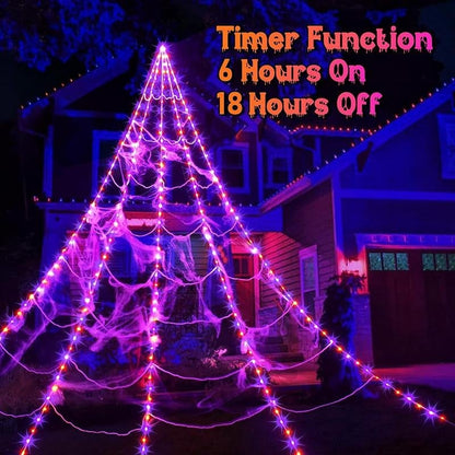 ✨Halloween Early Sale🕷️ Glowing Spider Web LED Lights🎃