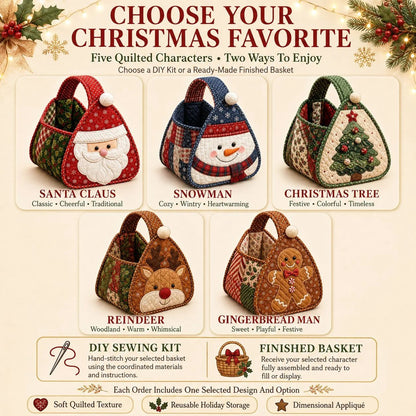 🔥Christmas Character Quilted Carry Basket ⭐🎉