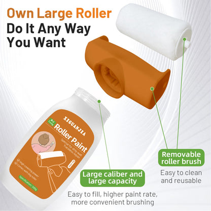 🔥Two-in-One Wall Repair Roller Paint—Effortless DIY Fixes!