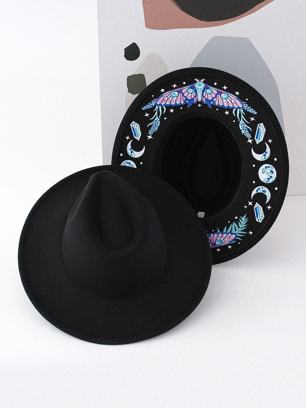 ✨Mystical Embroidered Wide Brim Fedora