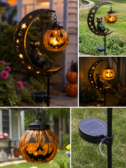 ✨ Halloween Early Bird Sale | 49% OFF Pumpkin Moon Garden Stake Light🎃