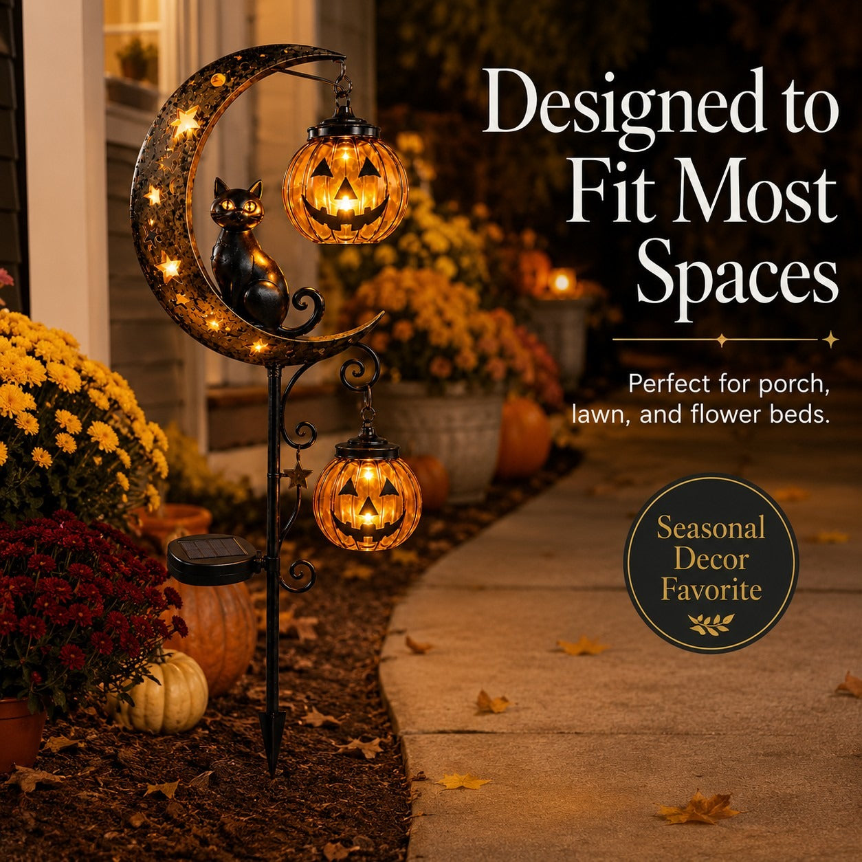 ✨ Halloween Early Bird Sale | 49% OFF Pumpkin Moon Garden Stake Light🎃